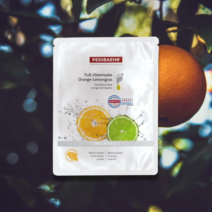 PEDIBAEHR® Apelsini-sidrunheina fliismask jalgadele, 1 paar - Image 3
